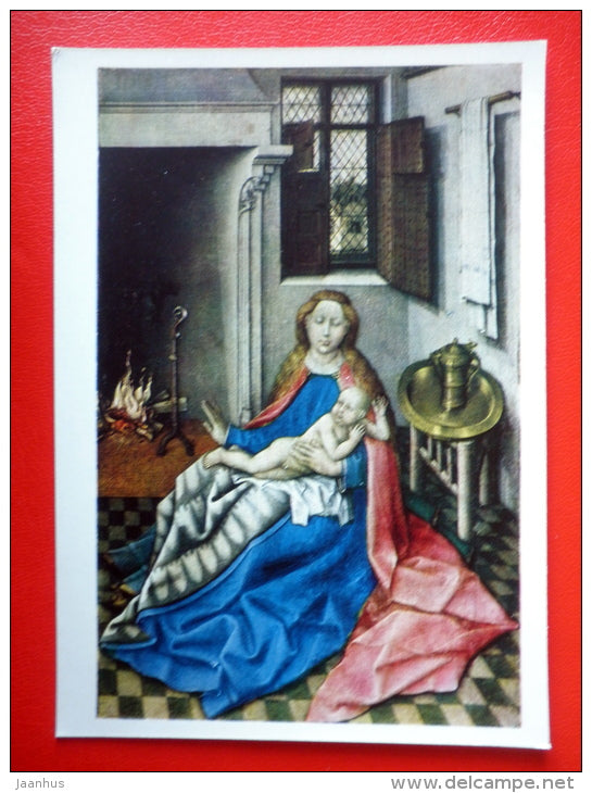 painting by Unknown Painter . Madonna with Child - flemish art - unused - JH Postcards