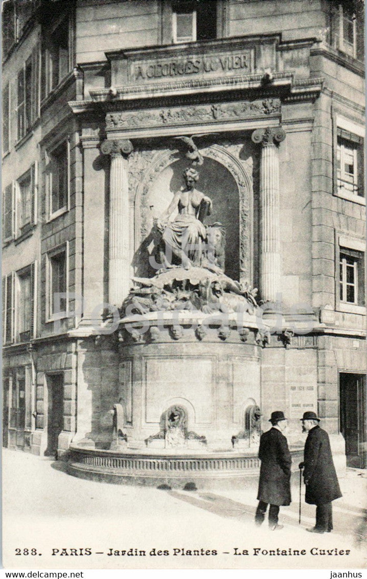 Paris - Jardin des Plantes - La Fontaine Cuvier - 288 - old postcard - France - unused - JH Postcards
