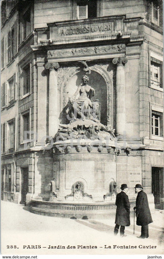 Paris - Jardin des Plantes - La Fontaine Cuvier - 288 - old postcard - France - unused - JH Postcards