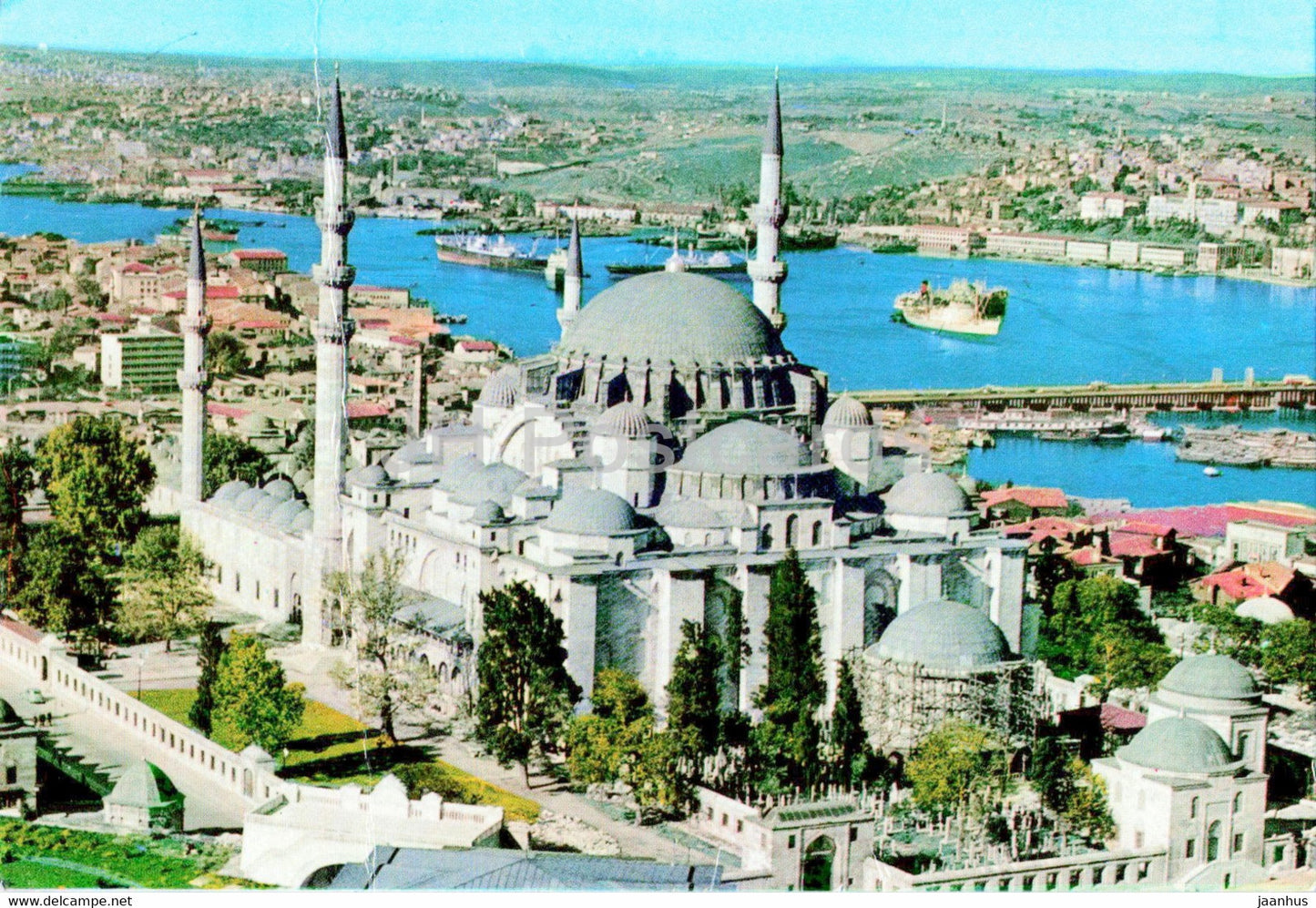 Istanbul - The Minaret of Soliman the Magnificent and Golden Horn - Keskin - 1993 - Turkey - used - JH Postcards