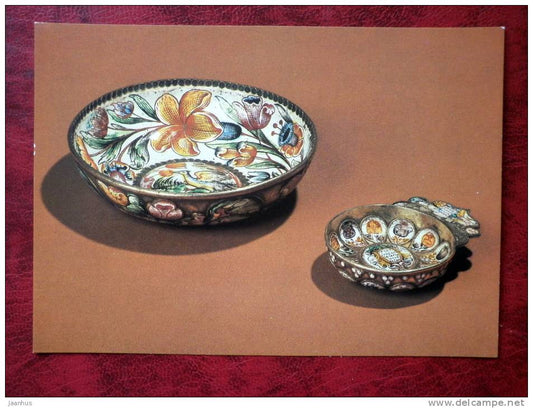 Gold and Silverwork in old Russia - Bowl and one-handel wine cup, 17th Century - 1983 - Russia - USSR - unused - JH Postcards