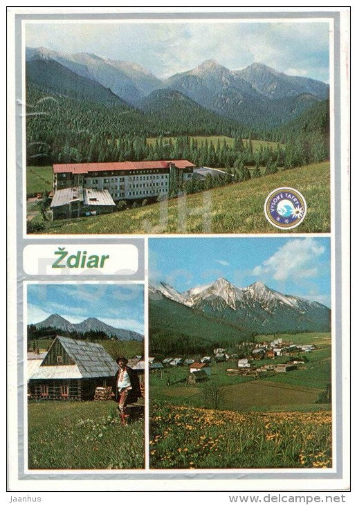 Zdiar - convalescent home ROH Magura - Vysoke Tatry - High Tatras - Czechoslovakia - Slovakia - used 1987 - JH Postcards
