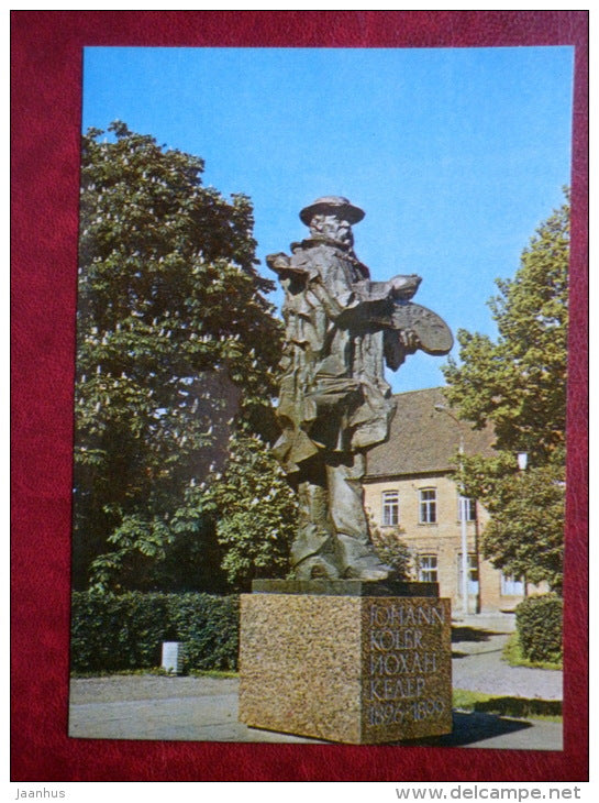 Memorial to the painter Johann Köler - Viljandi - 1982 - Estonia USSR - unused - JH Postcards