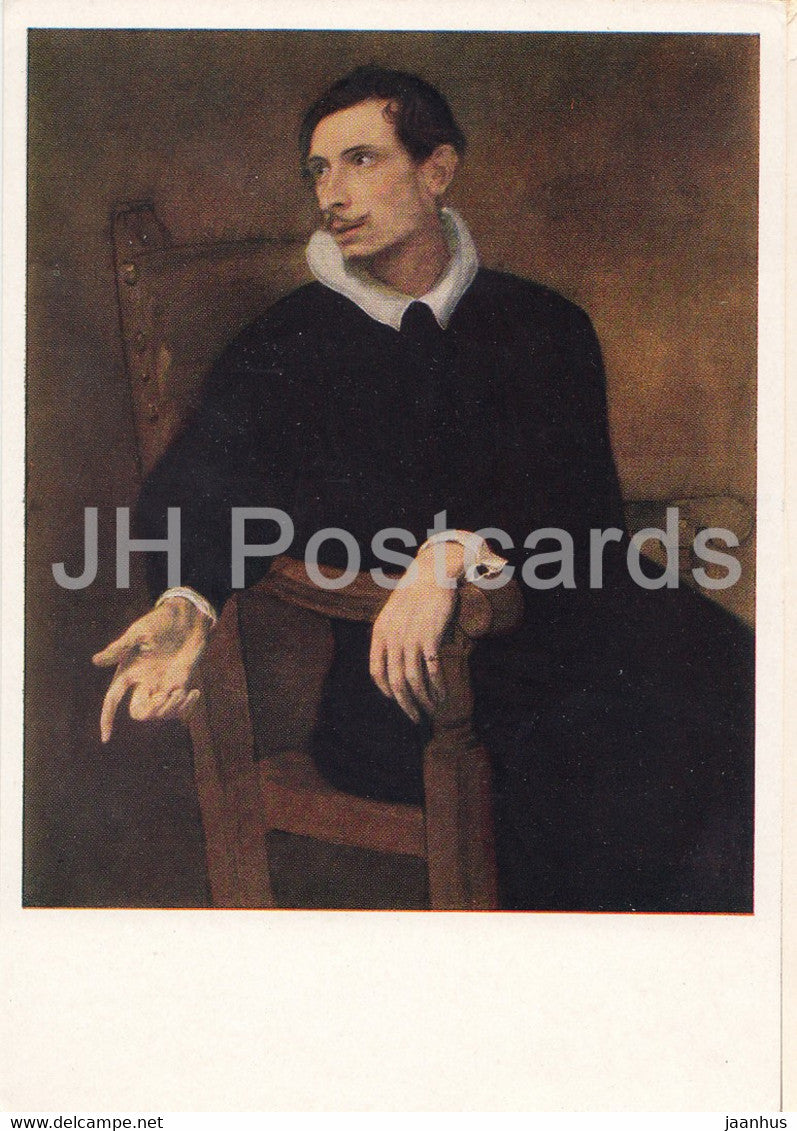 painting by Anthony van Dyck - Portrait of a Man - Flemish art - 1964 - Russia USSR - unused - JH Postcards