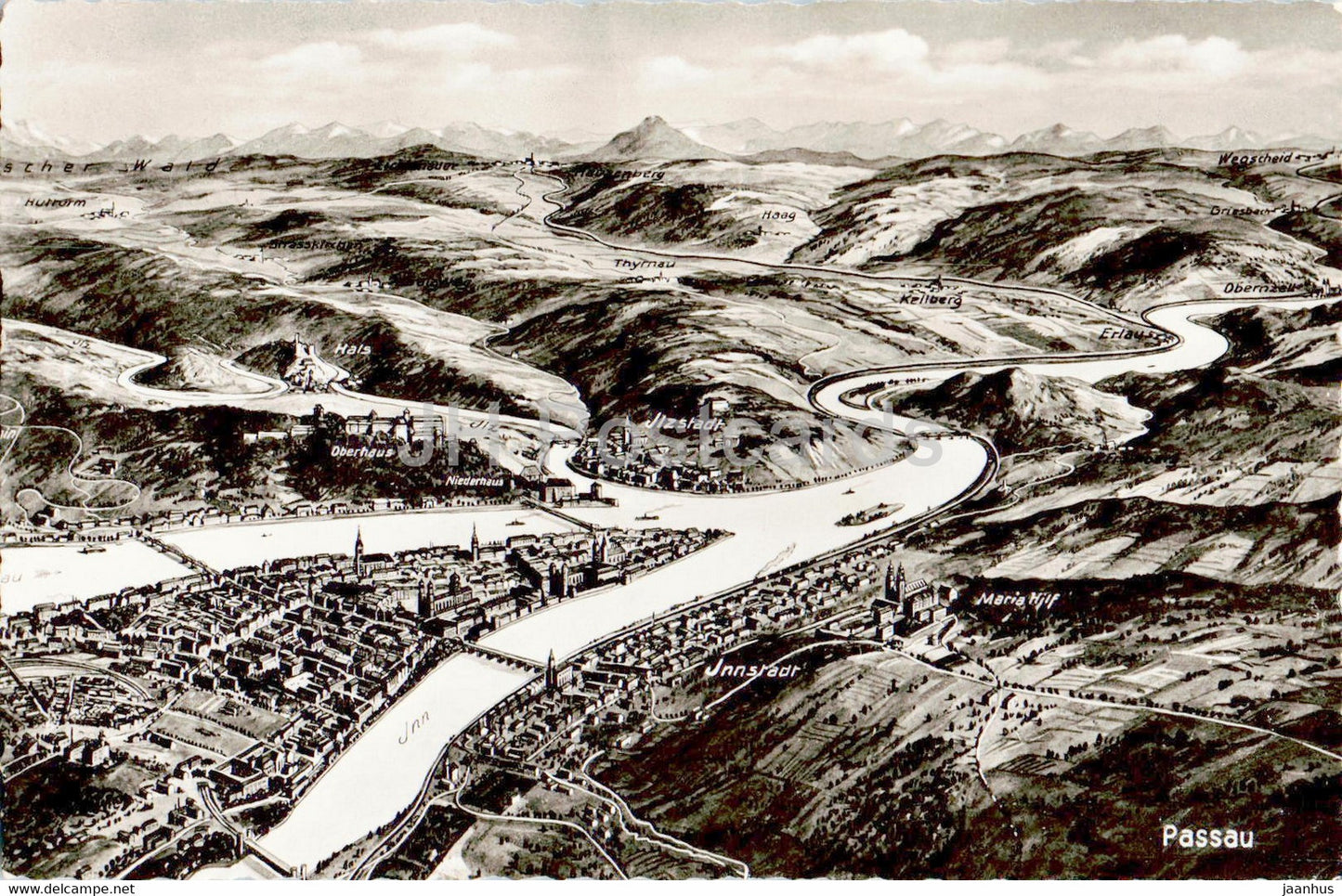 Passau - 20629 - old postcard - Germany - unused - JH Postcards