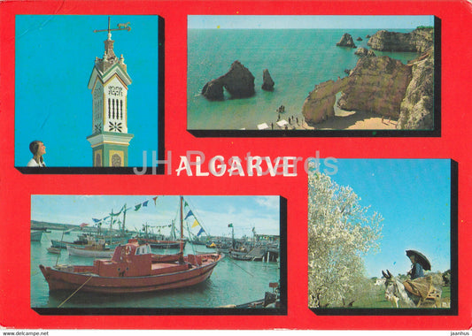 Algarve - boat - multiview - Portugal - used - JH Postcards