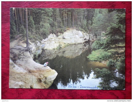 River Bank at Taevaskoda - Ahja river - 1970 - Estonia - USSR - unused - JH Postcards