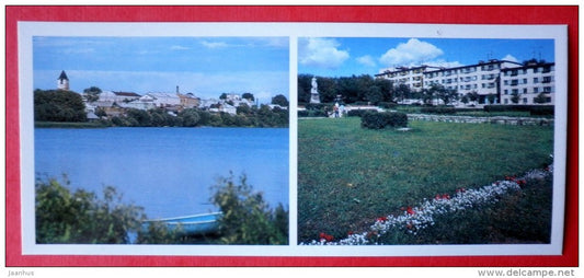 Sebezh , panoram of the city - Ostrov , Klava Nazarova Square - Pskov Land - 1983 - Russia USSR - unused - JH Postcards