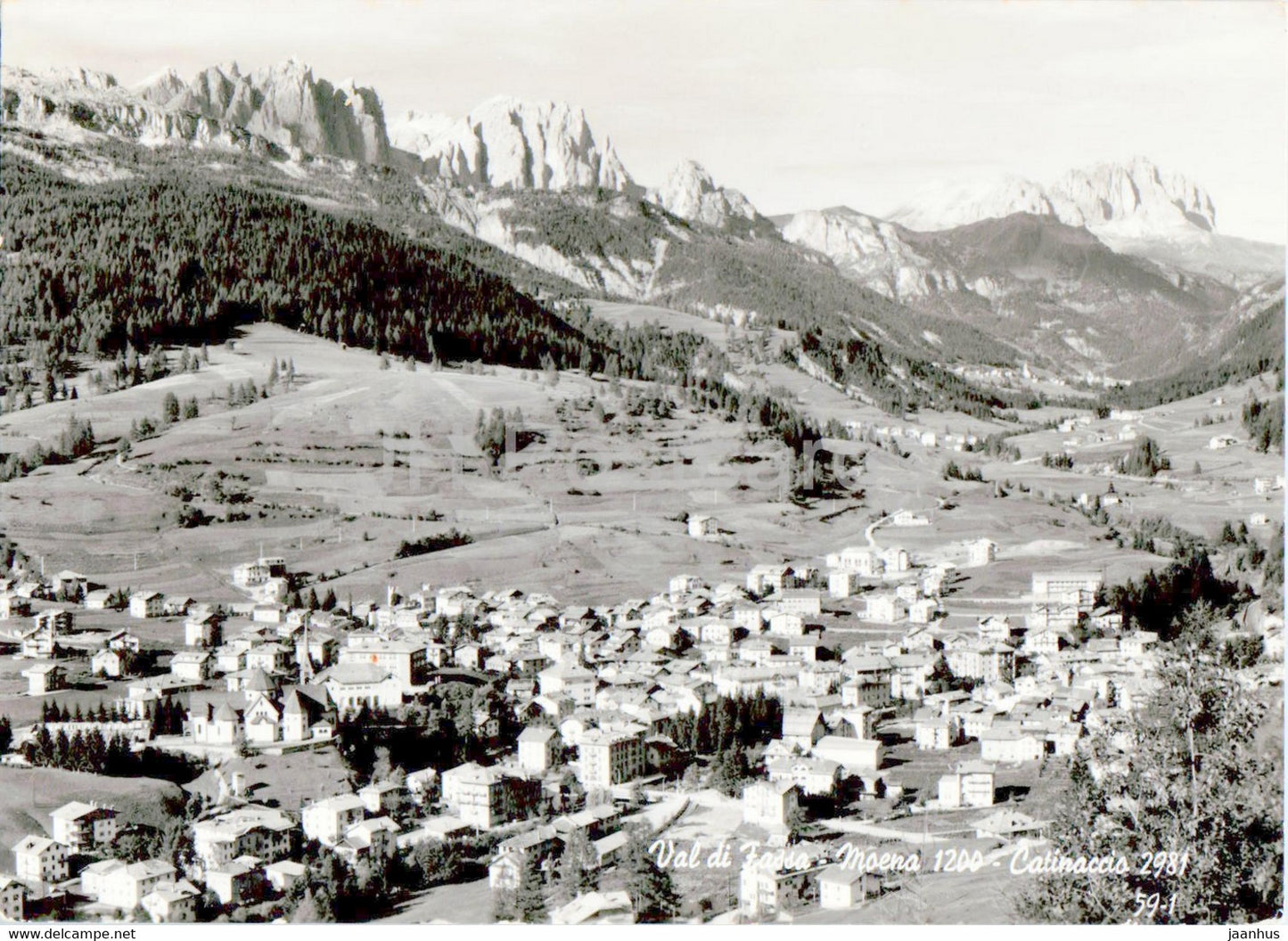 Val di Fassa - Moena 1200 - Catinaccio 2981 - 1968 - Italy - used - JH Postcards