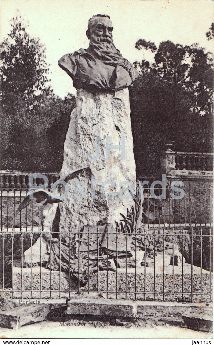 Saint Raphael - Monument Alphonse Karr - 450 - old postcard - France - unused - JH Postcards