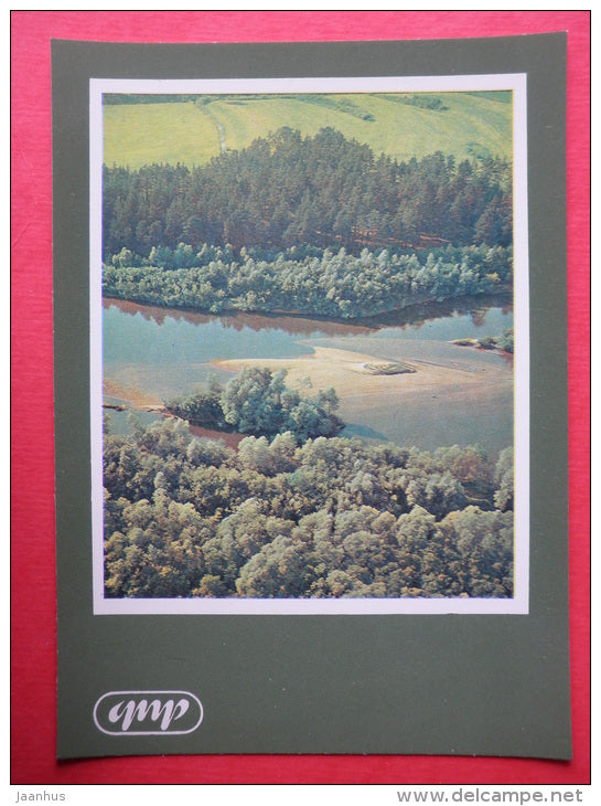 The Amata river - the tributary of the Gauja river - Gauja National Park - 1981 - Latvia USSR - unused - JH Postcards