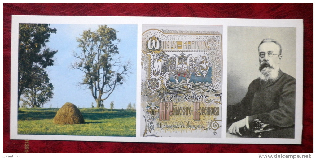 Vichashy area - composer Rimsky-Korsakov - Sadko score - 1983 - Russia - USSR - unused - JH Postcards
