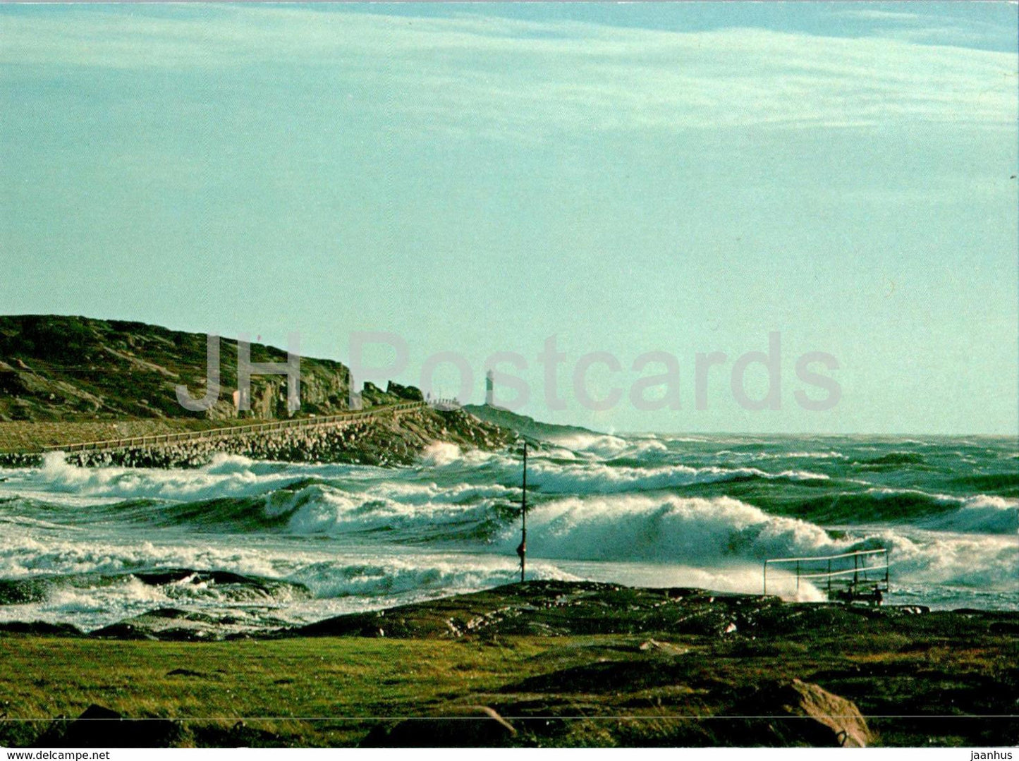 Subbefyr i Storm - Varberg - Halland - 67 - Sweden - unused - JH Postcards