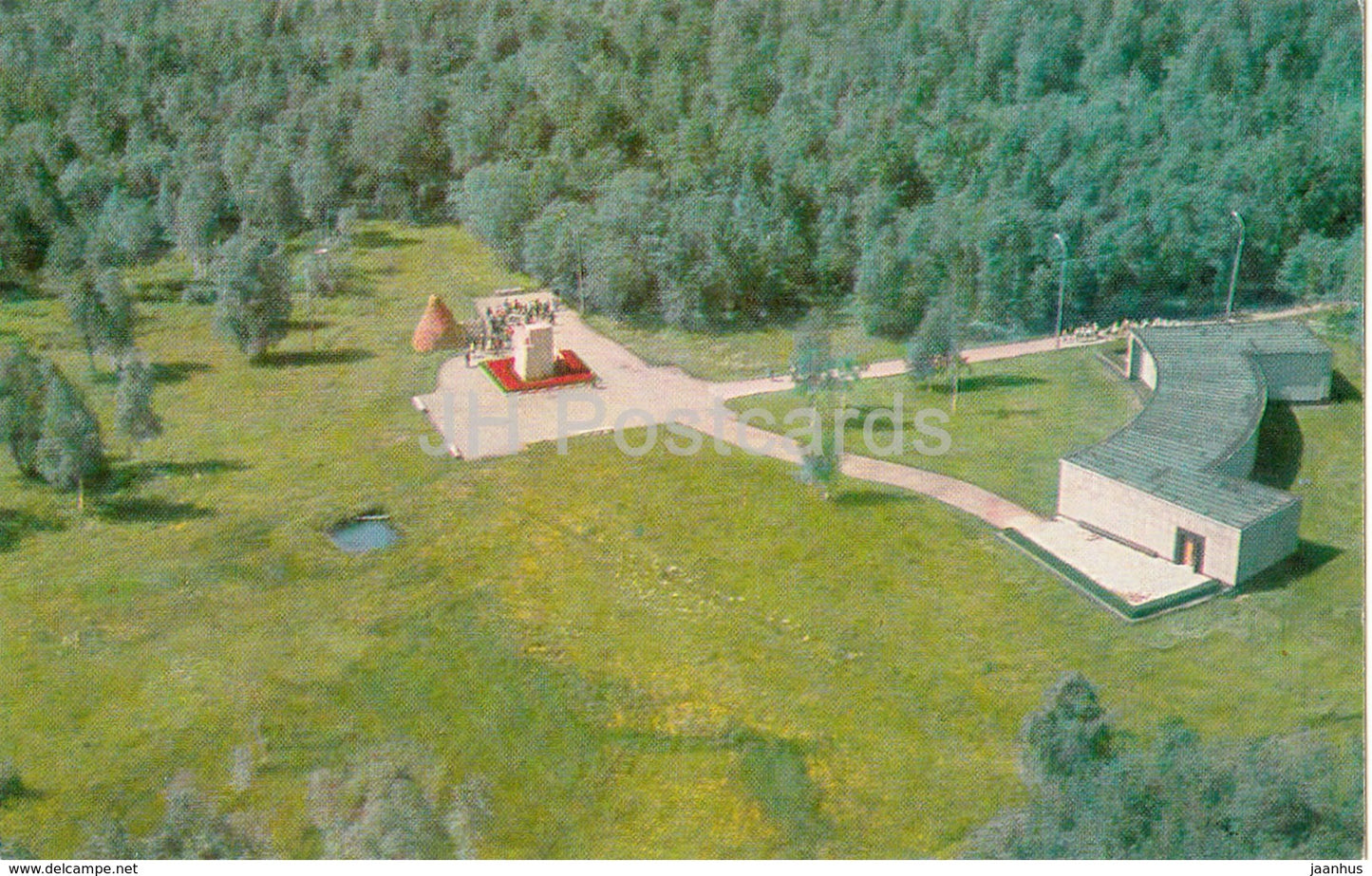 Razliv - The Hut - aerial view - Lenin Memorial - 1970 - Russia USSR -  unused - JH Postcards