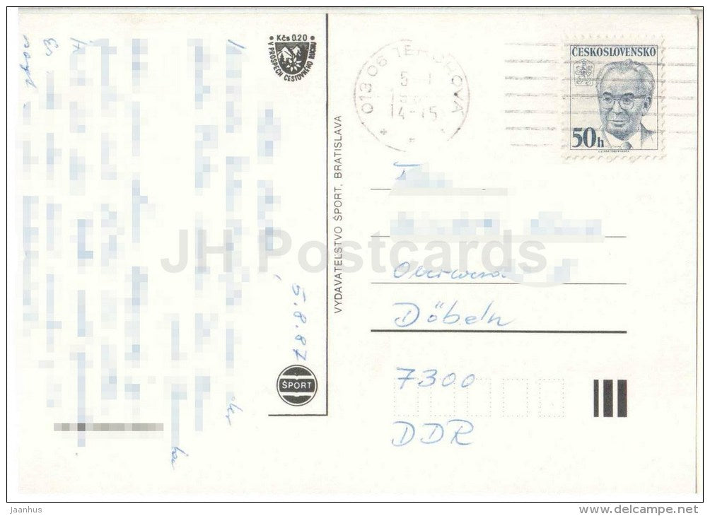 Zilina a okolie - surroundings - rocks - monument - Czechoslovakia - Slovakia - used 1987 - JH Postcards