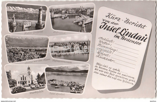 Insel Lindau im Bodensee - Hafen - Alpen - Hafenpromenade - Marktplatz - Germany - unused - JH Postcards