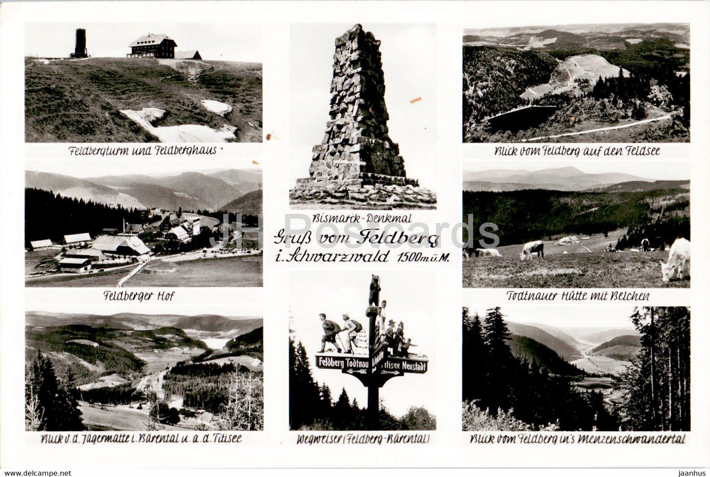 Gruss vom Feldberg - Feldbergturm - old postcard - Germany - unused - JH Postcards