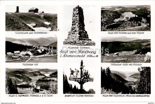 Gruss vom Feldberg - Feldbergturm - old postcard - Germany - unused - JH Postcards