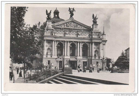Theatre of Opera and Ballet - Lviv - Lvov - 1960 - Ukraine USSR - unused - JH Postcards