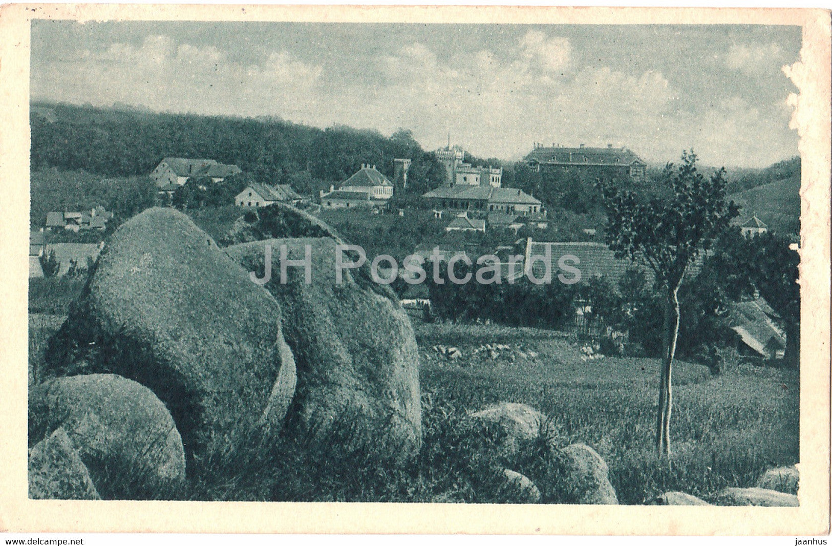 Velke Mezirici - Pohled na Zamek od nadrazi - old postcard - 1944 - Czech Republic - used - JH Postcards