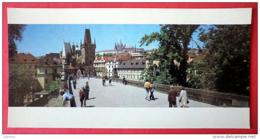 Charles Bridge and Prague Castle - Prague - Praha - Czech Republic - Czechoslovakia - unused - JH Postcards