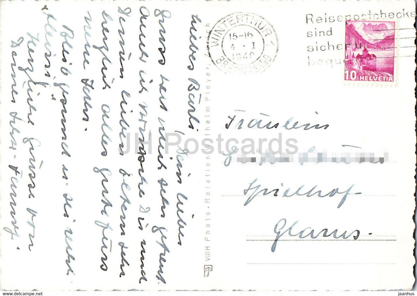 Winterthur - 3715 - 1949 - carte postale ancienne - Suisse - d'occasion