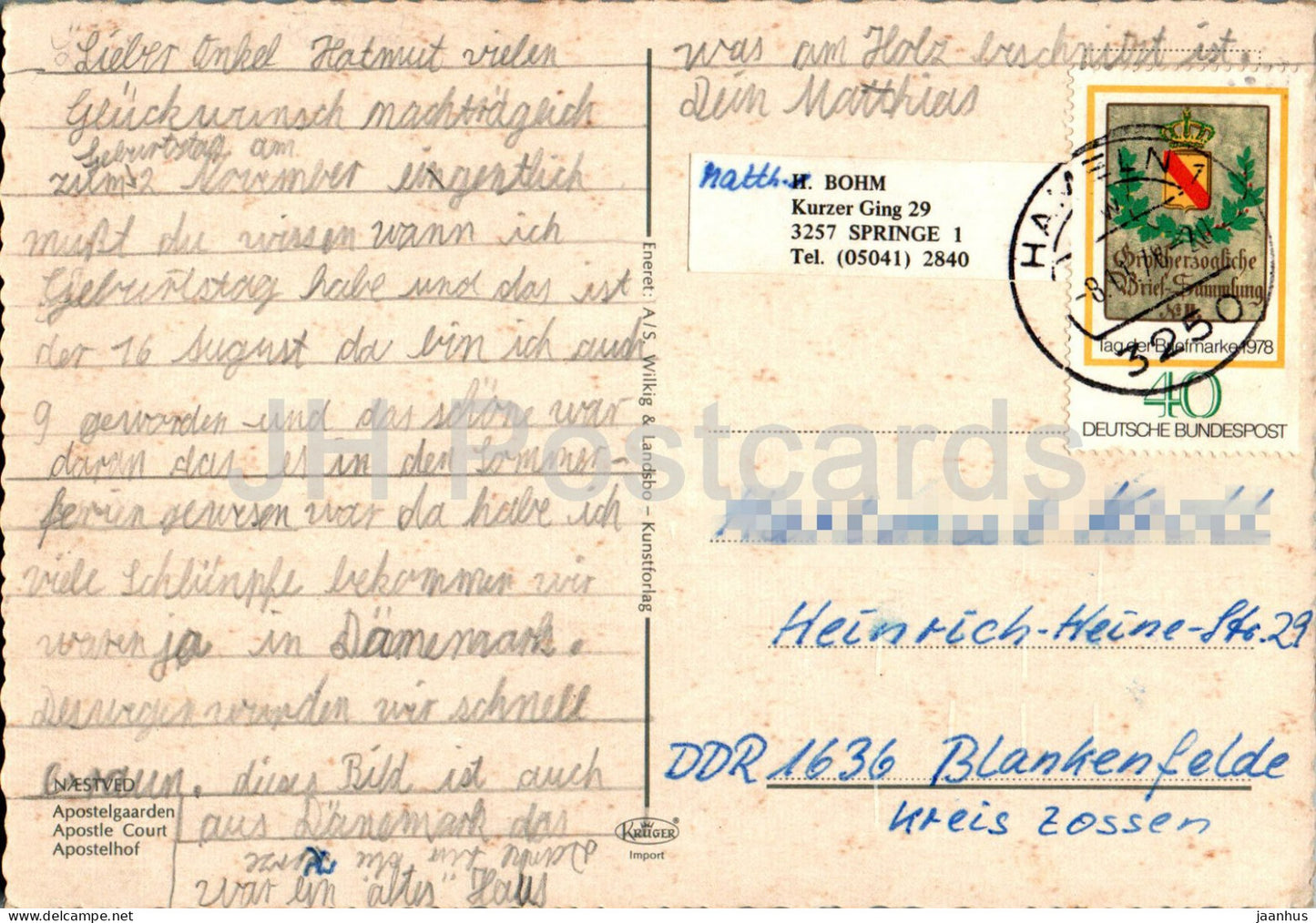 Naestved - Apostelgaarden - Apostle Court - 1978 - Denmark - used