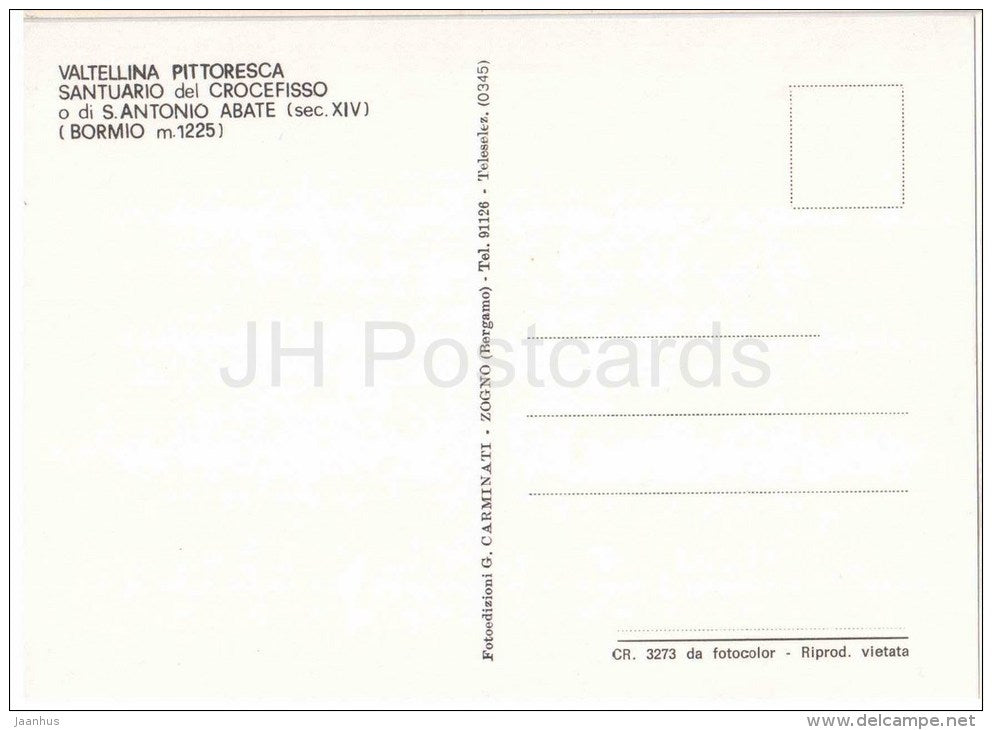 Santuario del Crocefisso - Valtellina Pittoresco - Sondrio - Lombardia - Italia - Italy - unused - JH Postcards