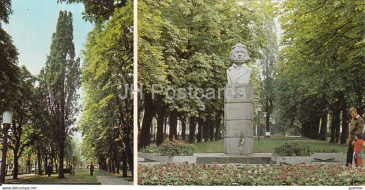 Brest - Pyramidal Oak - monument to Polish poet Adam Mickiewicz - 1981 - Belarus USSR - unused - JH Postcards
