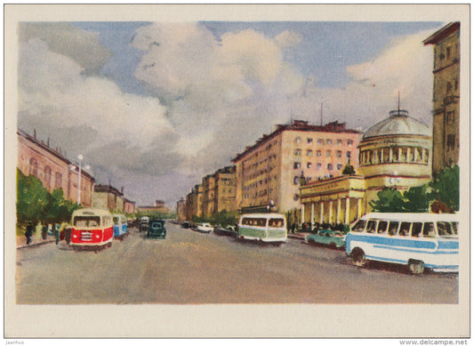 illustration - Avtovo . Stachki prospekt - Leningrad - St. Petersburg - 1962 - Russia USSR - unused - JH Postcards