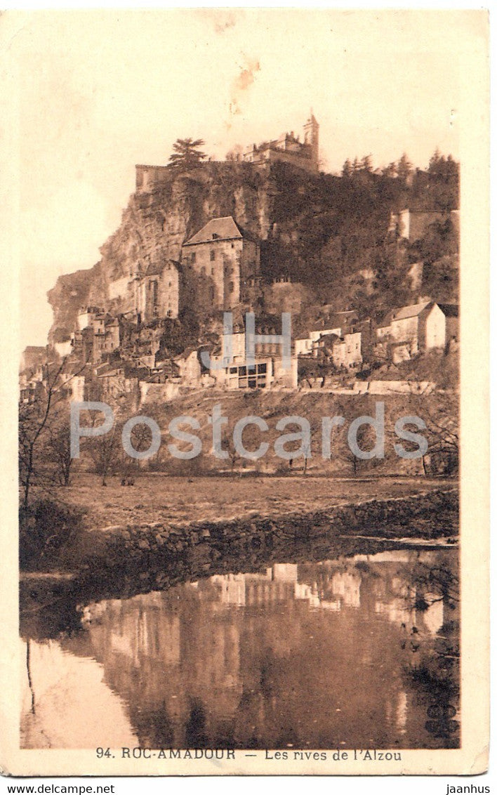 Roc Amadour - Rocamadour - Les Rives de 'Alzou - 94 - old postcard - France - used - JH Postcards