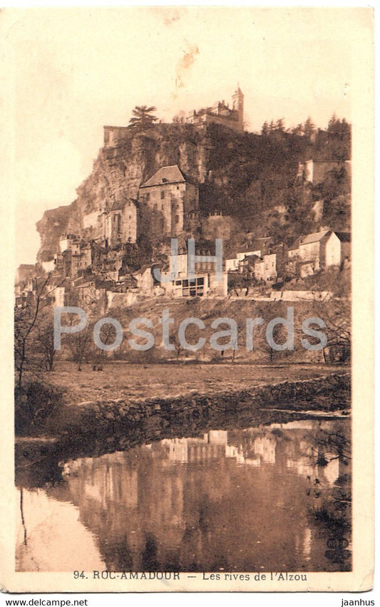 Roc Amadour - Rocamadour - Les Rives de 'Alzou - 94 - old postcard - France - used - JH Postcards