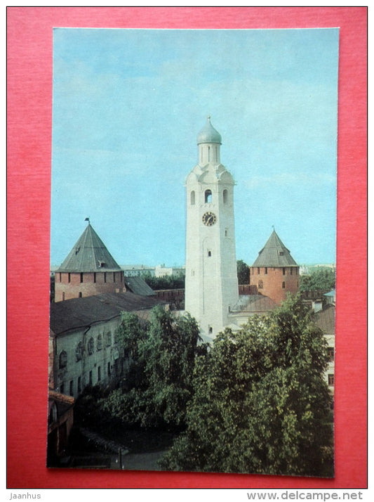 Yevfimievsky Church-Clock Tower , 1443 - Novgorod - 1971 - USSR Russia - unused - JH Postcards