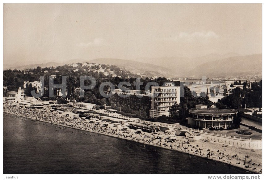 sanatorium Caucasian Riviera - beach - Sochi - 1968 - Russia USSR - unused - JH Postcards