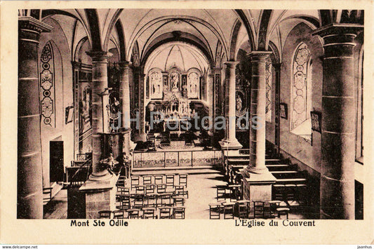 Mont Sainte Odile - L'Eglise du Couvent - church - old postcard - 1921 - France - used - JH Postcards