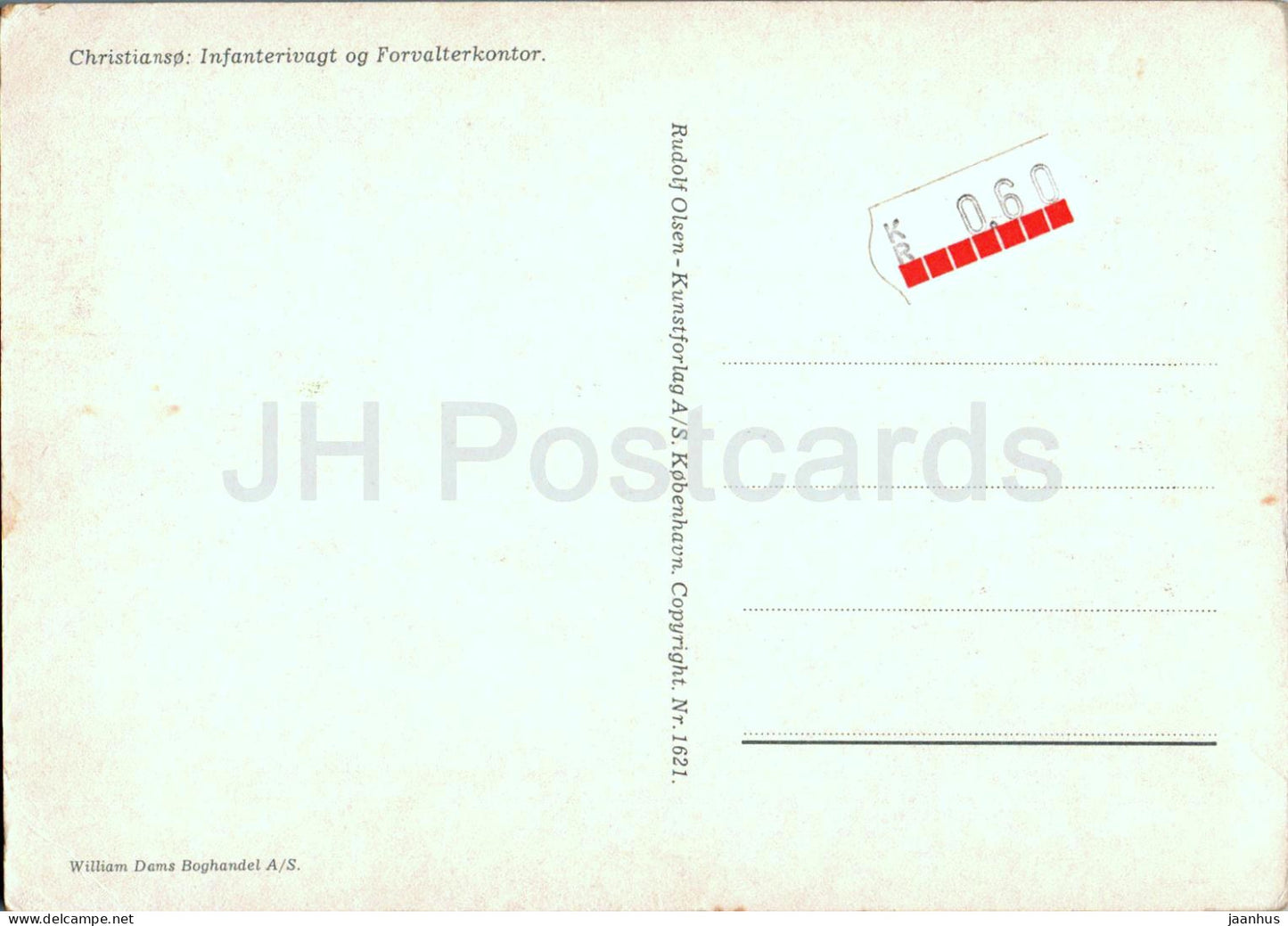 Christianso - Infanterivagt og Forvalterkontor - Infanterie-Wach- und Verwaltungsbüro - 1621 - Dänemark - unbenutzt