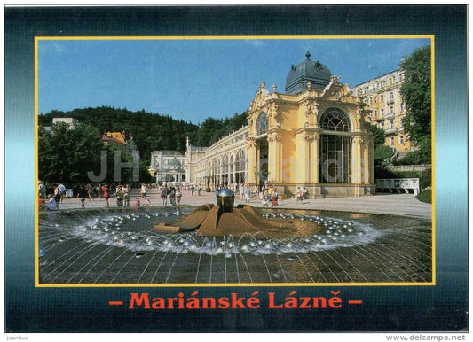 Marianske Lazne - Colonnade of Maxim Gorky - Czech - used 2000 - JH Postcards