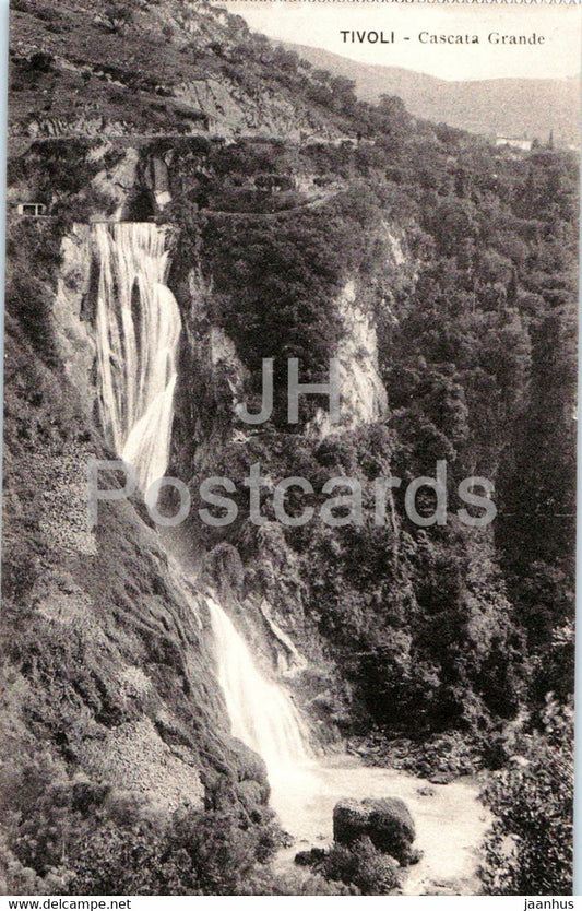Tivoli - Cascata Grande - waterfall - 179 - old postcard - Italy - unused - JH Postcards