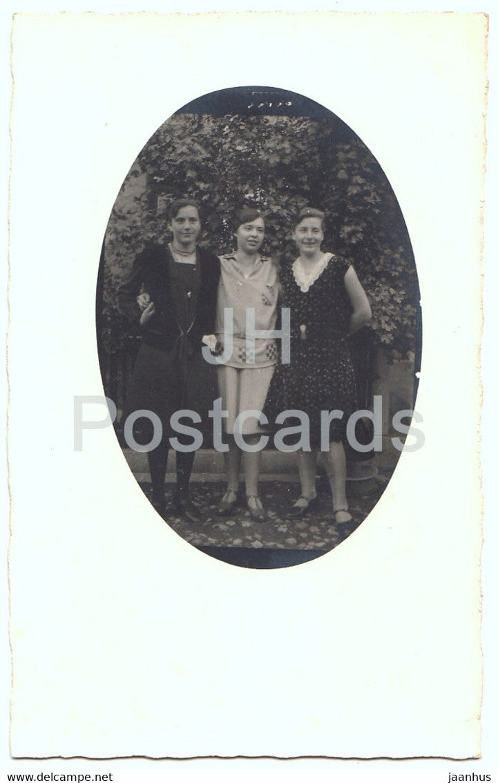 women - photo - old postcard - unused - JH Postcards
