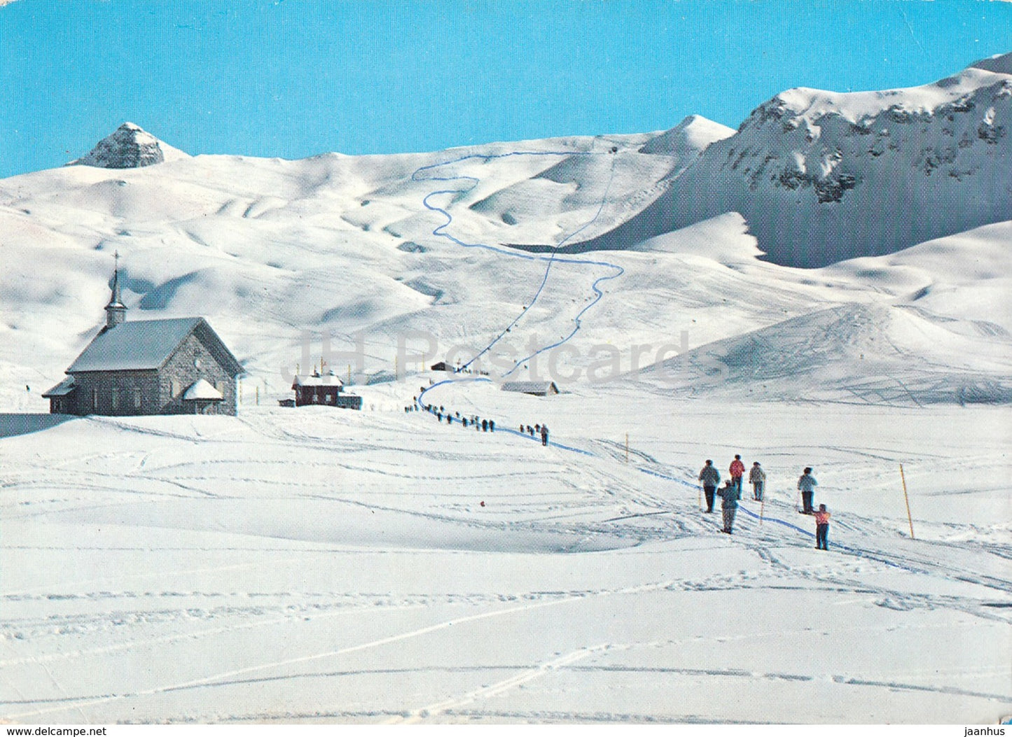 Melchsee Frutt 1920 m - Herrliches Skigebiet - ski resort - 1965 - Switzerland - used - JH Postcards