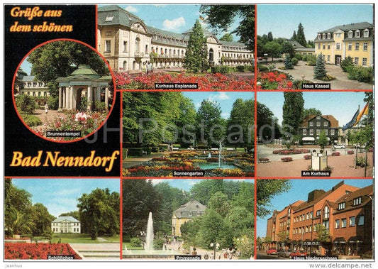 Grüsse aus Bad Nenndorf - Kurhaus Esplanade - Haus Kassel - Sonnengarten - Am Kurhaus - Nef 638  Germany - 1995 gelaufen - JH Postcards