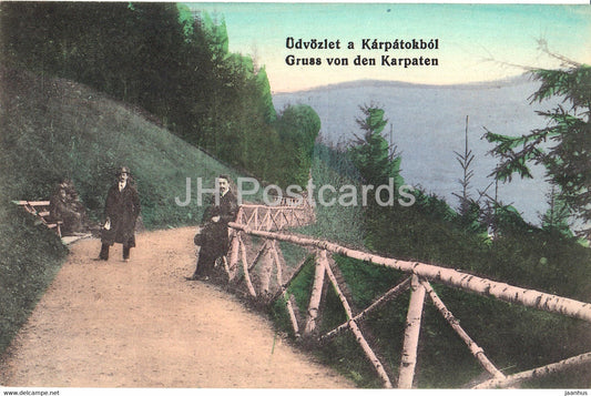 Udvozlet a Karpatokbol - Gruss von den Karpaten - Carpathian - Feldpost - old postcard - 1915 - Hungary - used - JH Postcards