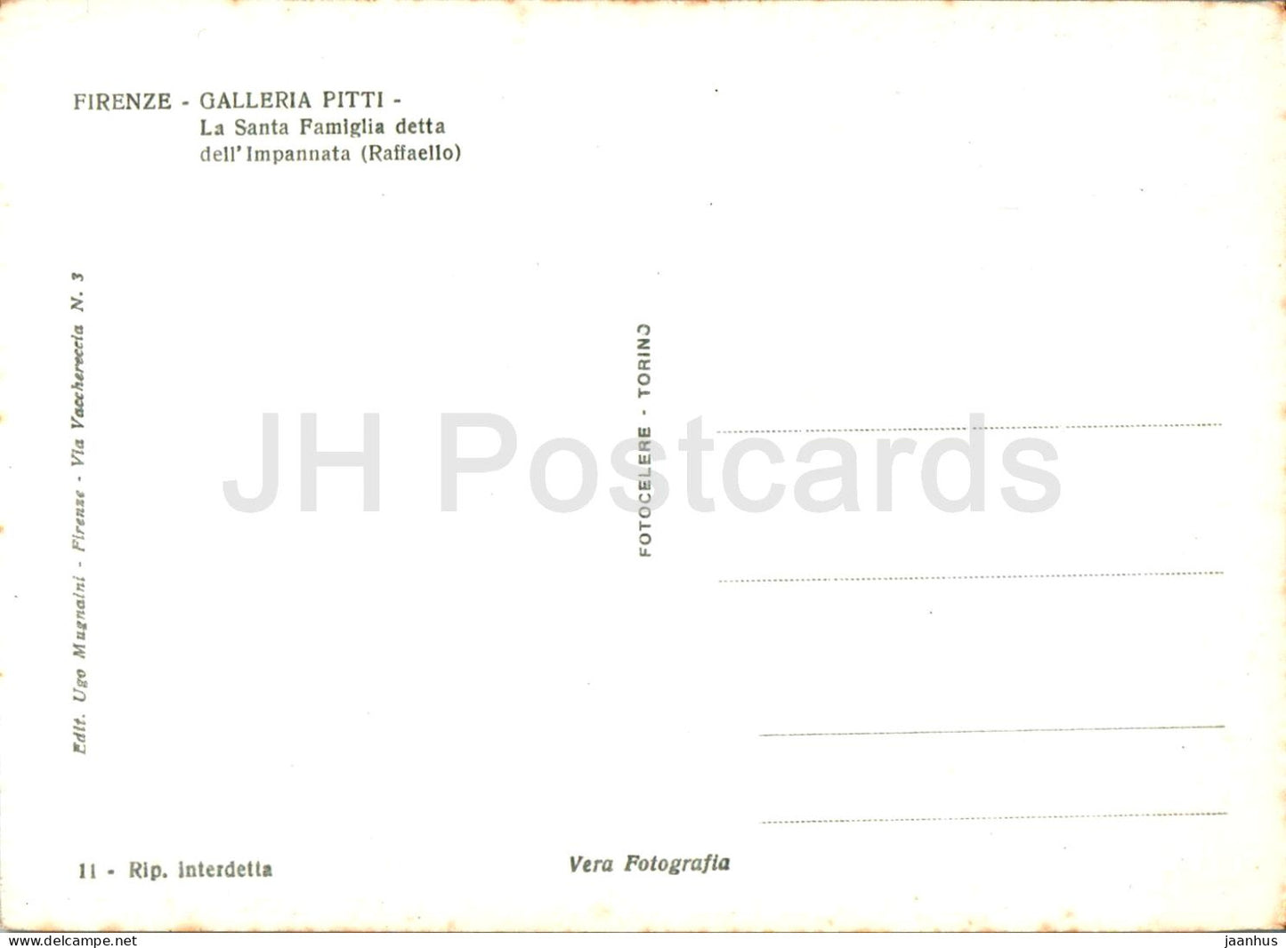 Firenze - Florence - Galleria Pitti - La Santa Famiglia detta dell'Impannata - Raffaello - 81 - Italie - inutilisé