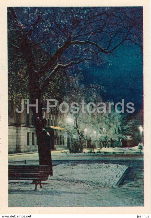 Kaunas - Night Lights - 1965 - Lithuania USSR - unused - JH Postcards