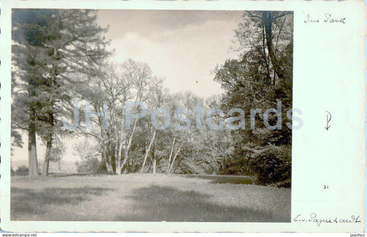Im Park - Baden Baden - E v Pagenhardt - old postcard - Germany - unused - JH Postcards