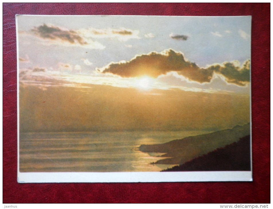 sunset - Crimea - 1963 - Ukraine USSR - unused - JH Postcards