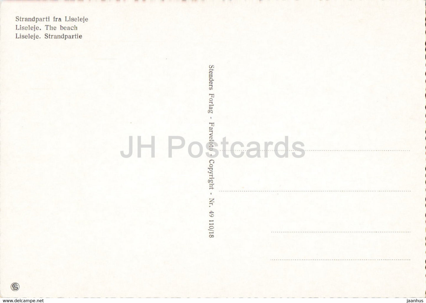 Liseleje - The Beach - 49 - Denmark - unused