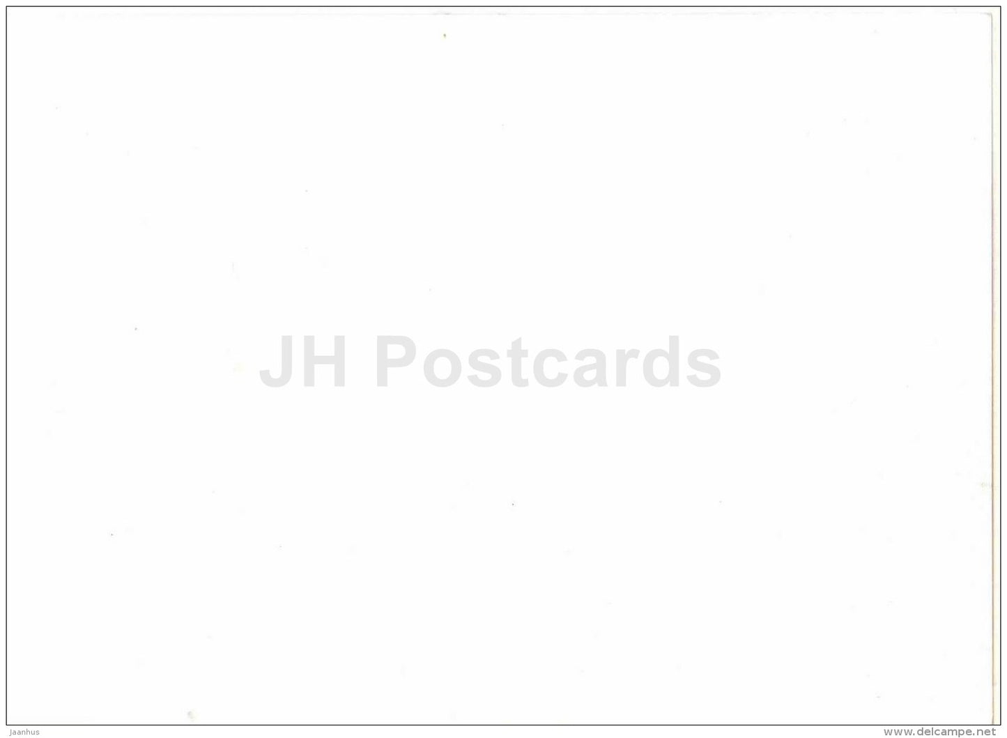 New Year Greeting Card - girl - clock - mushrooms - old postcard reproduction - Estonia - unused - JH Postcards