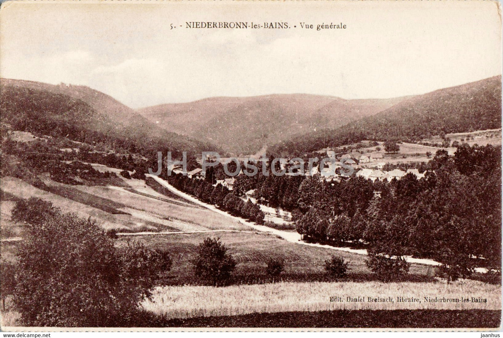 Niederbronn les Bains - Vue Generale - 5 - old postcard - France - unused - JH Postcards