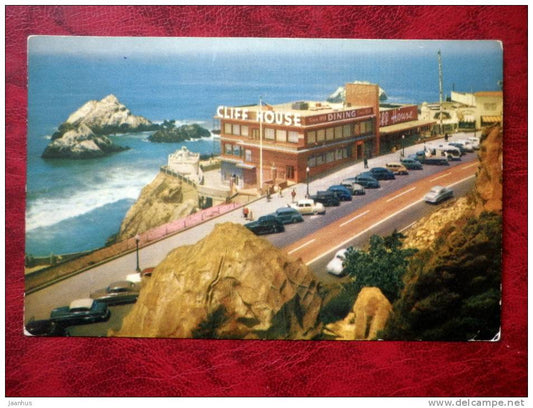 Seal Rocks - Cliff House - cars - San Francisco - California - USA - unused (numbers written) - JH Postcards